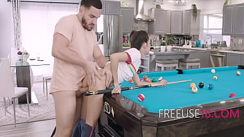 Teen Free Used On Pool Table - Freya Von Doom free video
