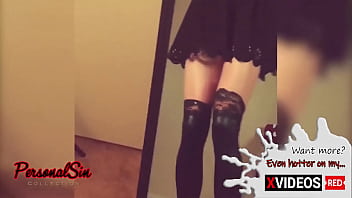 Pretty Tranny Girl Masturbating Near The Mirror With Nice Cumshot free video