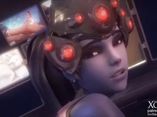 Widowmaker Riding You While Watching Mercy Porn (Close Up) free video