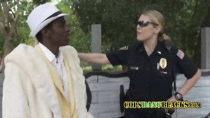 Pimp Daddy Is Subdued Into Fucking Both Of These Officers Pussies free video
